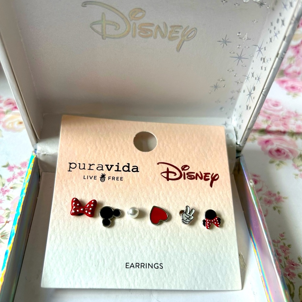 NWT PuraVida Mickey Mouse earring set